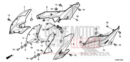 BUSE/COUVERCLE LATERAL GLR1251WHF de 2015